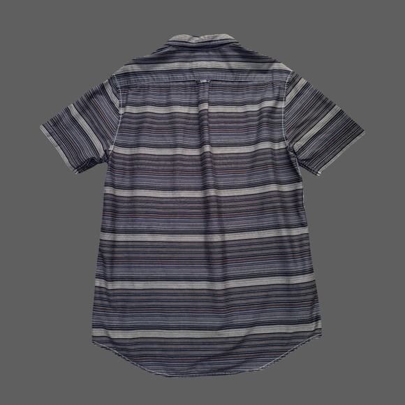 Rhythm. Striped Gray SS Button Up mens Size XL GUC - Picture 7 of 8